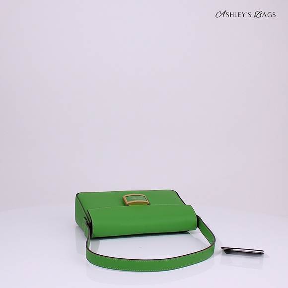 Kate Spade New York Katy Textured Leather Medium Shoulder Bag In Green - Picture 6 of 11